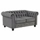 preview thumbnail 19 of 23, Morden Fort Tufted Upholstered Chesterfield Loveseat for Living Room, Loveseat, Fabric, Velvet
