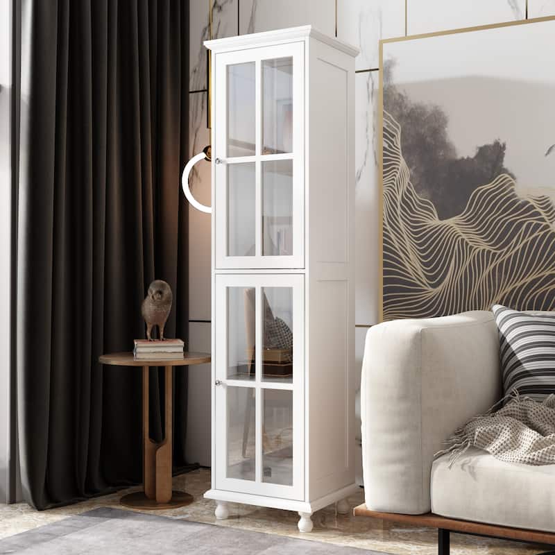 Cabinet Set with Tempered GlassStorage & TV Stand Combo Organization - SideCabinet+TVStand
