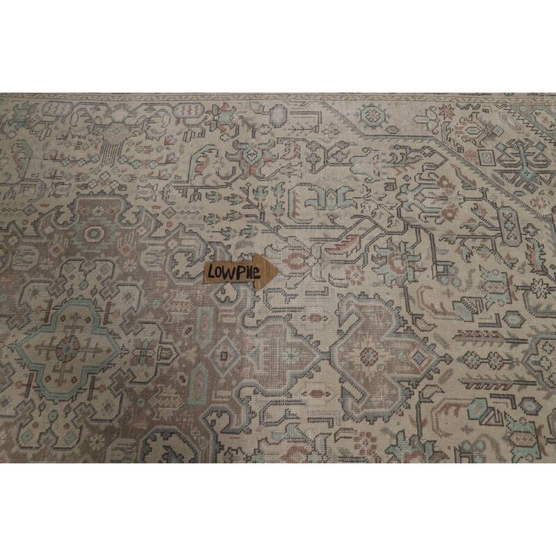 Geometric Tabriz Persian Area Rug Living Room Hand-Knotted Wool Carpet - 8'0"x 10'10"