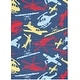 preview thumbnail 1 of 7, Nourison Imagination Indoor only Blue Graphic Area Rug Navy/Multicolor - 3'5" x 5'