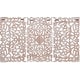 preview thumbnail 2 of 10, Norma Floral Hand Carved Natural Wooden 48x28-inch 3-Panel Wall Art