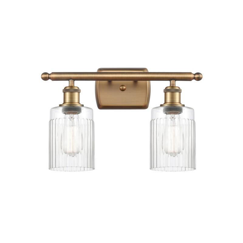 Innovations Lighting Hadley 2 Light 16" Wide Bathroom Vanity Light - Brushed Brass / Clear