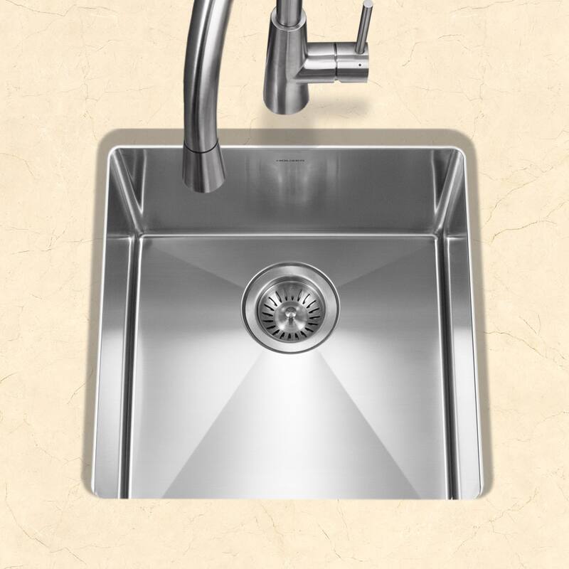 Houzer Savoir 17" Single Basin 18 Gauge Bar/Prep Sink for Undermount