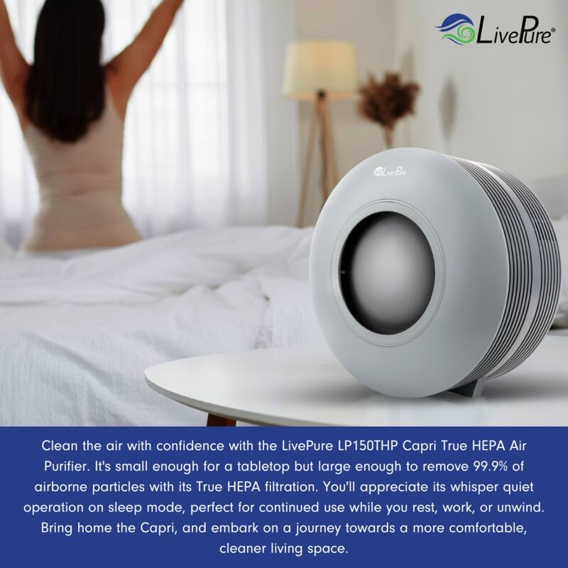 LivePure Capri Series True HEPA Tabletop Air Purifier