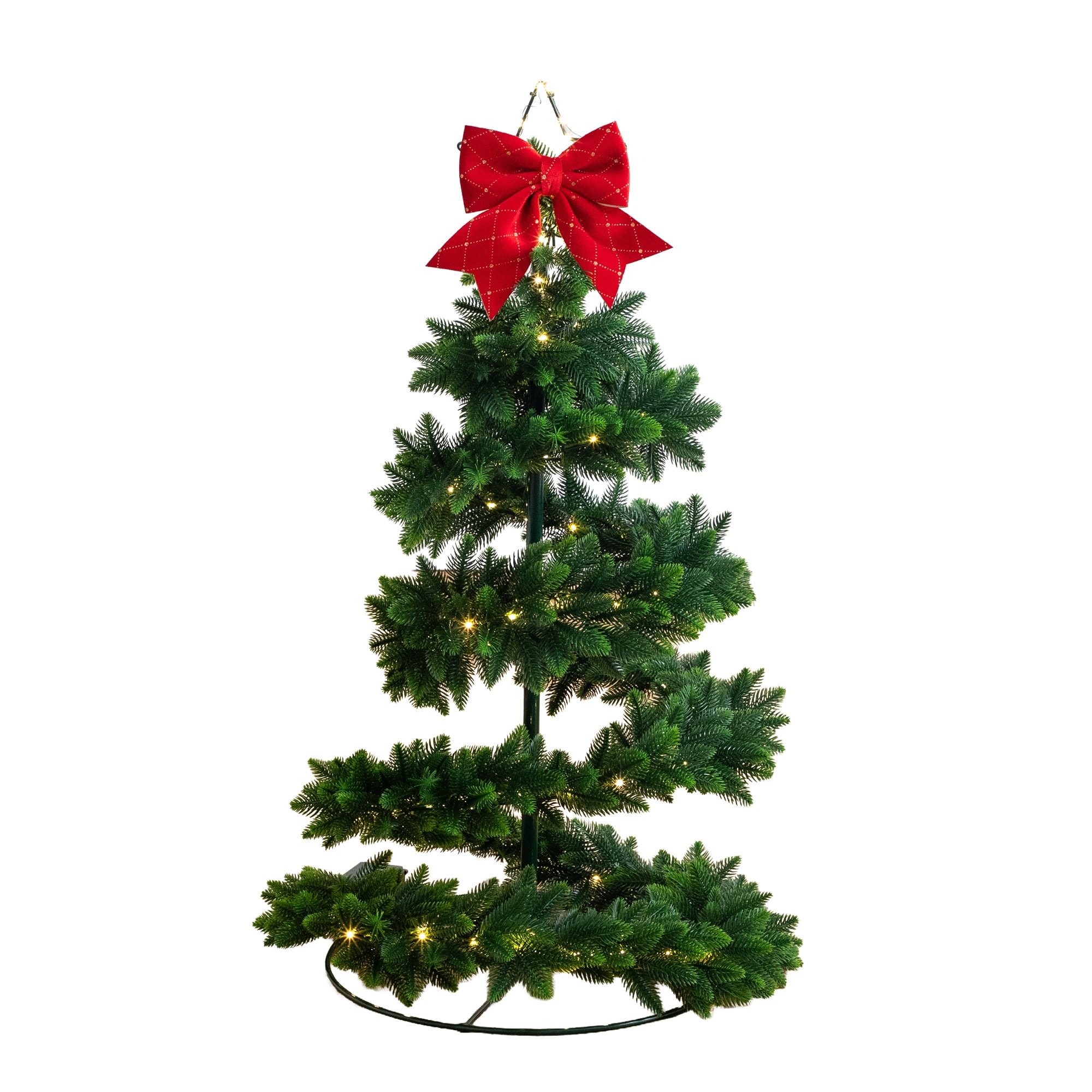 34-in UV Resistant Pre-Lit Spiral Pop Up Tree with 45 LED Lights