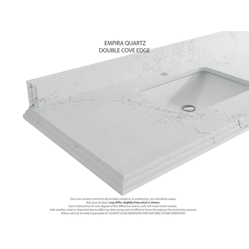 Willow Collections 72 in. W x 22 in. D Double Sink Bathroom Vanity with Countertop