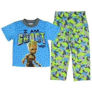 Shop Ame Marvel Guardians Of The Galaxy Vol 2 Little Boys Groot 2 Piece Pajama Set Overstock 18536354