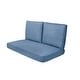 preview thumbnail 107 of 163, Haven Way Universal Outdoor Deep Seat Loveseat Cushion Set 46x26 - Chambray