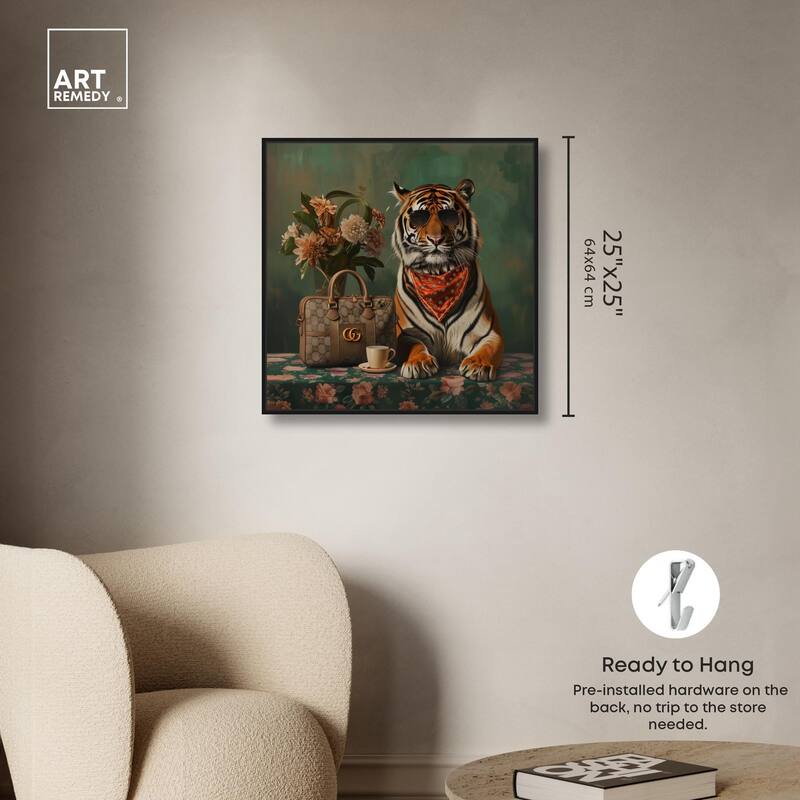 Fanciful Tiger Canvas by Art Remedy