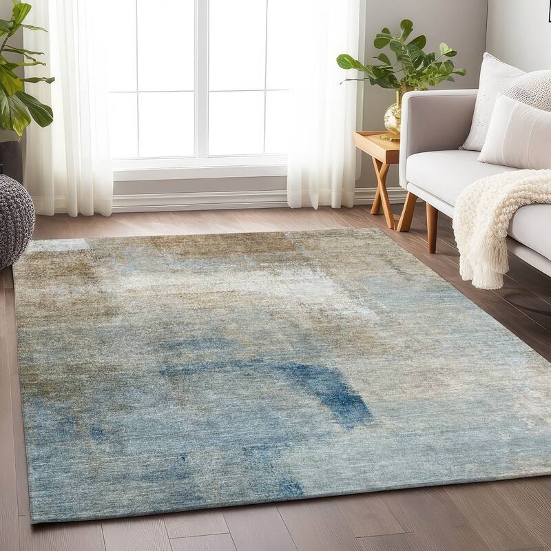 Premium Washable Super Soft Brushstrokes Abstract Mayfield Rug