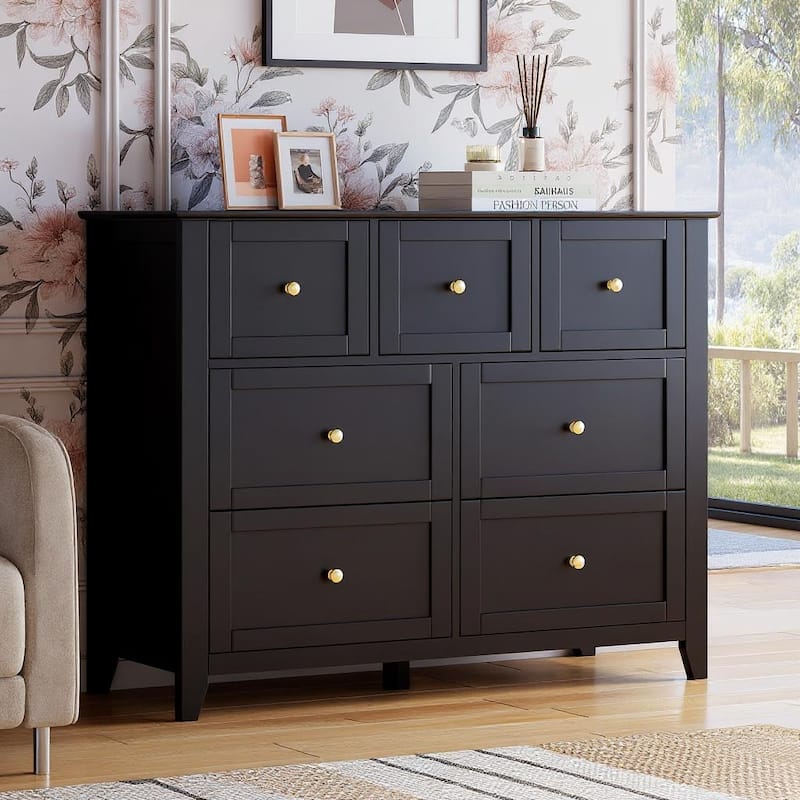 7 Chest of Drawer Dresser, for 48 Inch TV