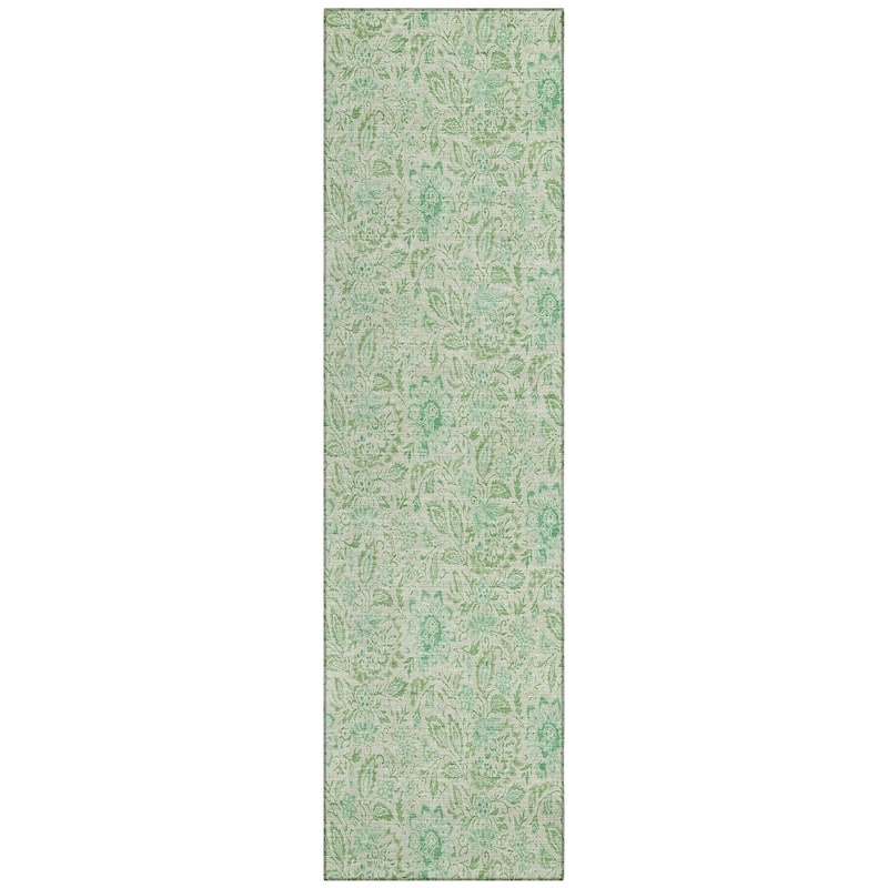 Machine Washable Indoor/ Outdoor Chantille Farmhouse Floral Rug