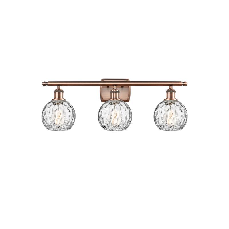 Innovations Lighting 516-3W-11-26 Athens Vanity Athens 3 Light 26" - Antique Copper / Clear Water Glass