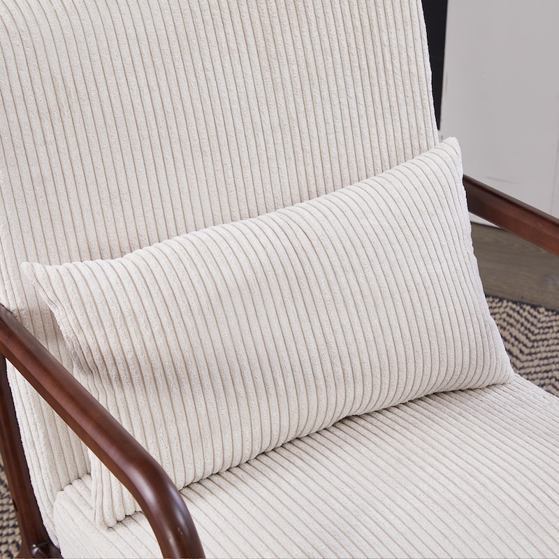 Mid-Century Modern Accent Chair, Arm Chair Living Room Chairs with Pillow Upholstered Reading Chair