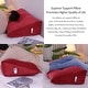 preview thumbnail 89 of 182, WOWMAX Large Reading Wedge Headboard Pillow for Bed Rest Back Support