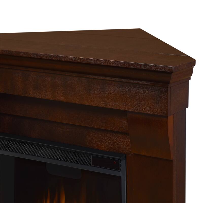Chateau 41" Dark Walnut Corner Electric Fireplace by Real Flame