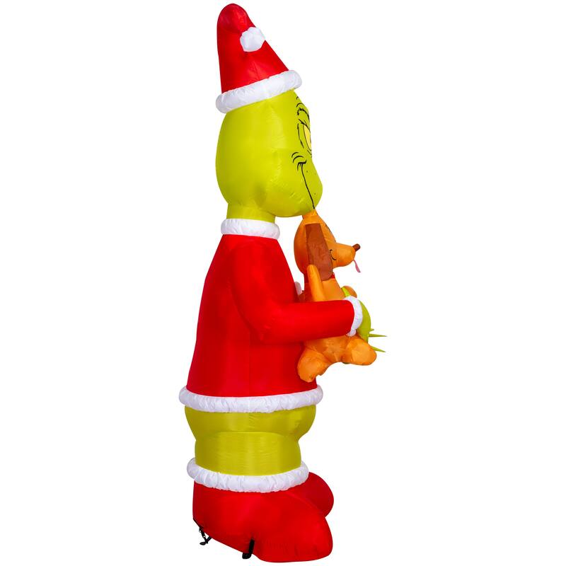 Airblown-Grinch Holding Max-Giant Scene-Dr. Seuss