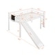 preview thumbnail 9 of 40, Modern Twin Size Wood Loft Bed With Slide,Stair and Chalkboard For Bedroom,Kids