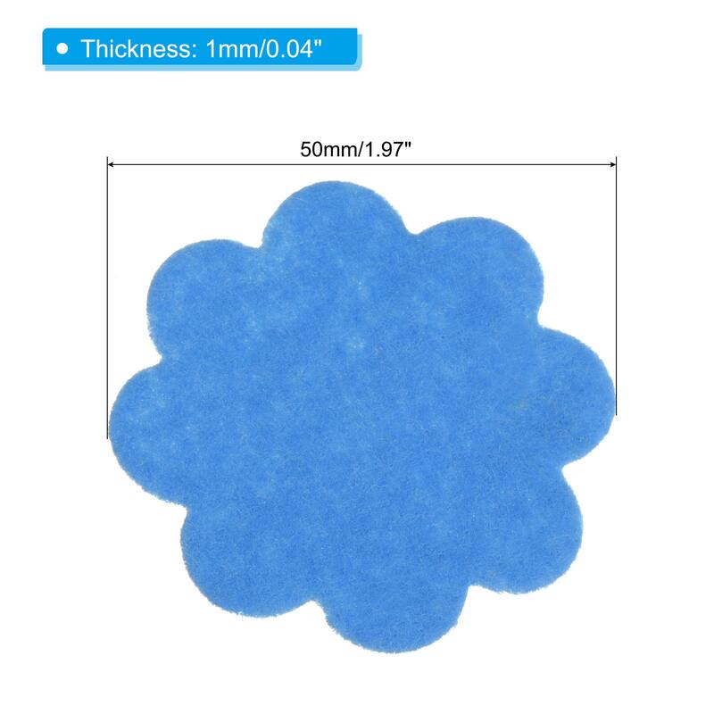 30pcs Plant Pot Hole Pad Nonwoven Flower Bonsai Bottom Soil Mat - Blue - 2"