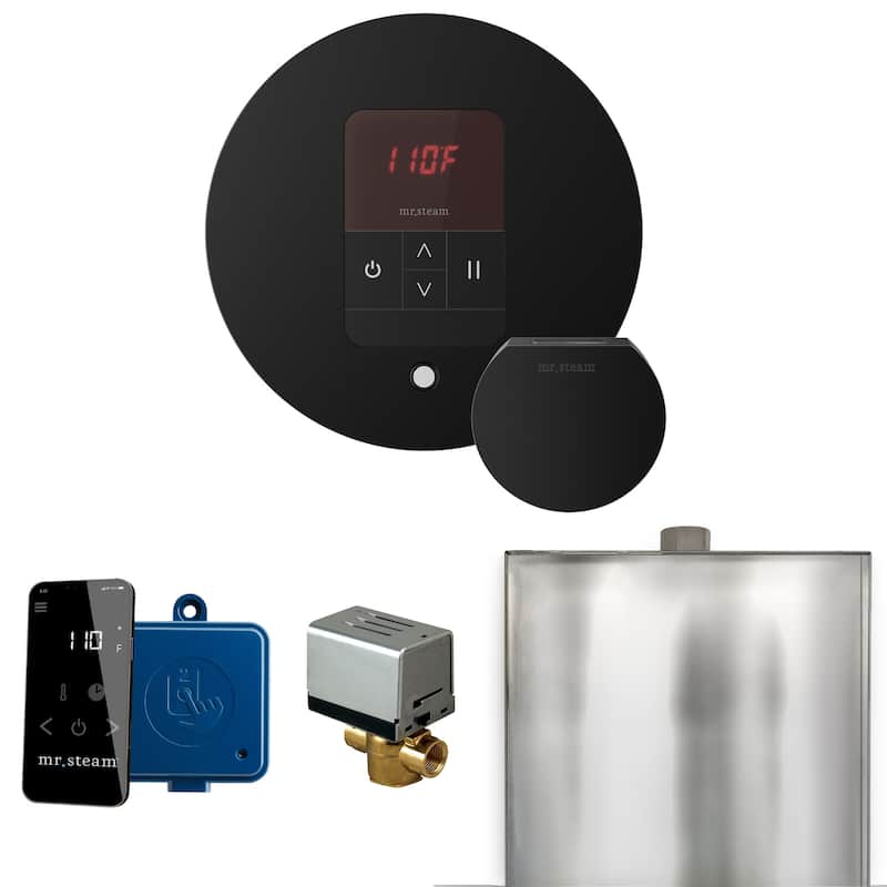 Mr Steam BBR Basic Butler Package Steam Shower Control Package with - Matte Black