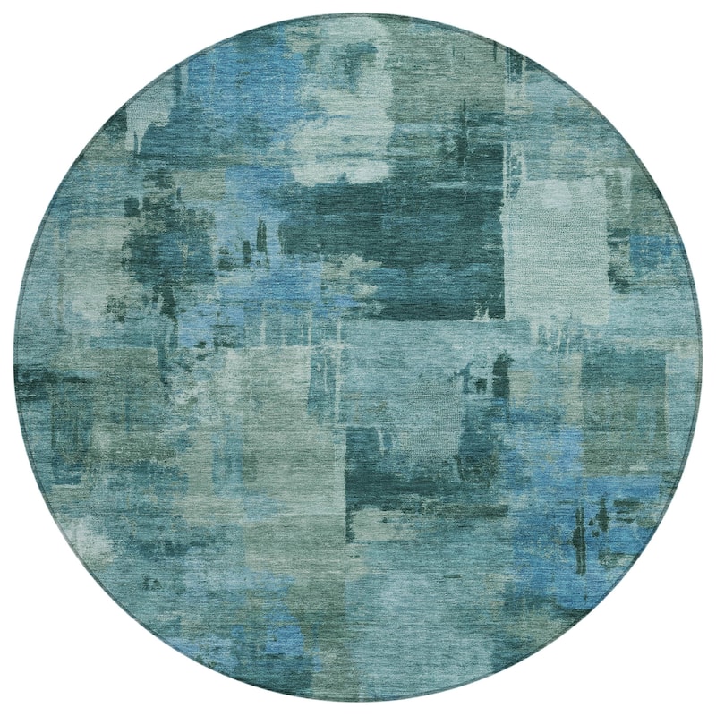 HomeRoots Abstract Transitional Rectangle Outdoor Rug