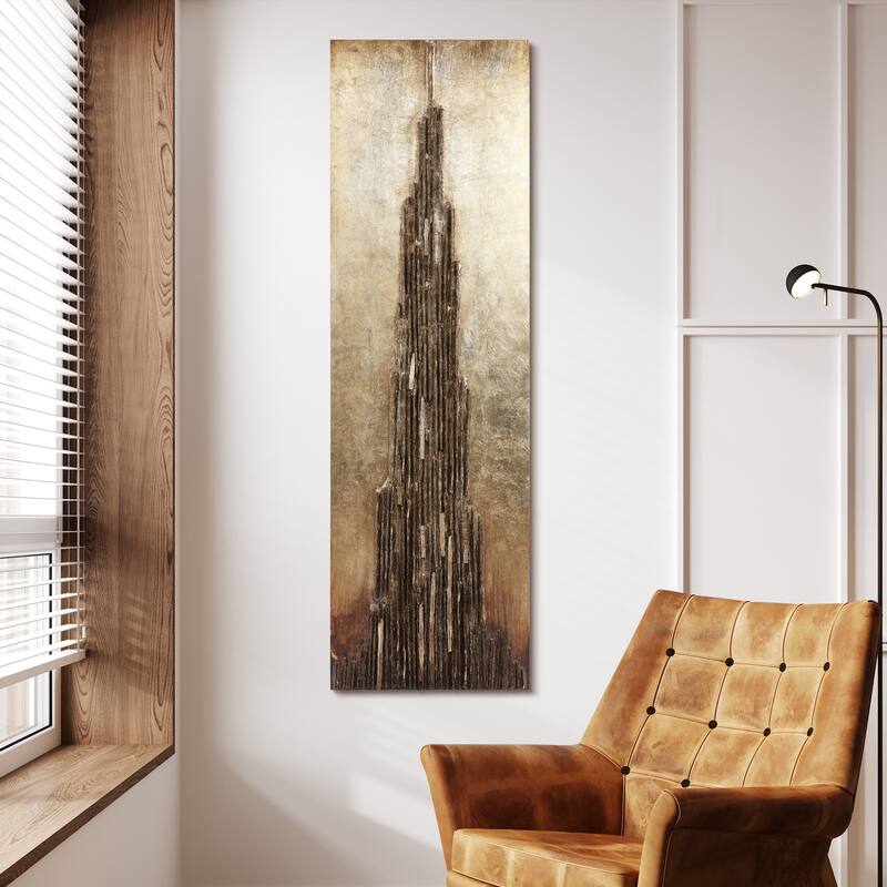 "Stratified" Handed Painted Rugged Wooden Wall Art
