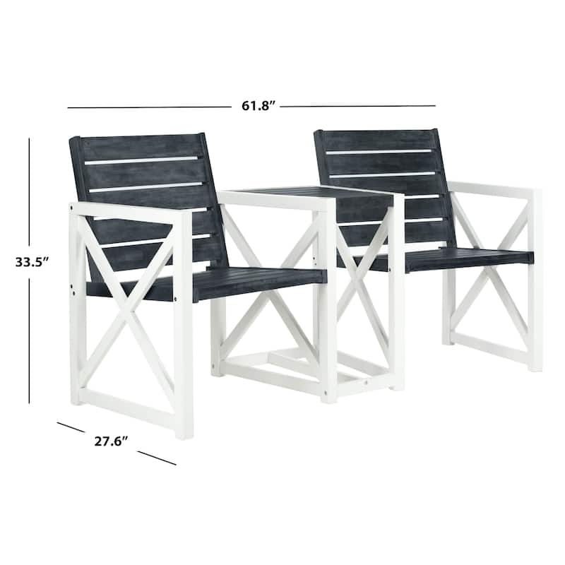 SAFAVIEH Outdoor Gerri Bench - 62Wx28Dx34H