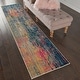 preview thumbnail 17 of 27, Nourison Celestial Abstract Area Rug 2' 2" x 7' 6" - Blue/Yellow - Runner/Rectangle