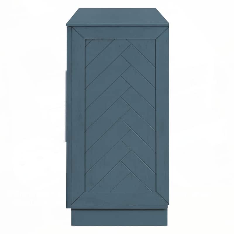 Sideboard with 4 Doors Large Storage Space with Adjustable Shelves
