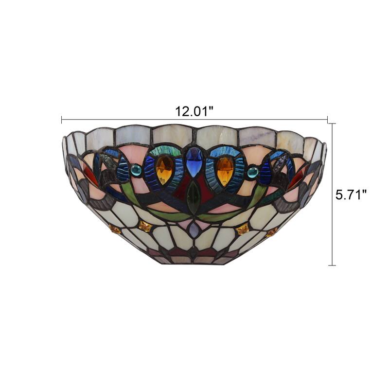 Tiffany Victorian Design 1-light Black Wall Sconce