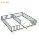 preview thumbnail 17 of 24, Twin Size Floor Bed with Fence, Guardrails, Without Door, Natural