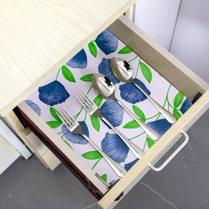 Printed foam kitchen shelf liner Independence Day Blue 18x96 12×120In