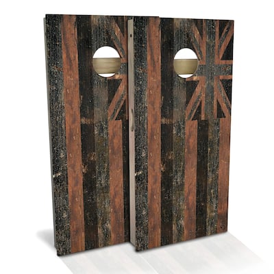 Hawaii Flag Rustic Outdoor Cornhole Board Set