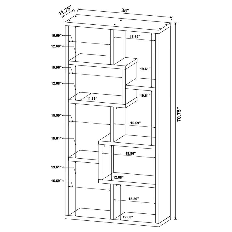 7 Shelves Storage Shelf Solid Wood Furniture