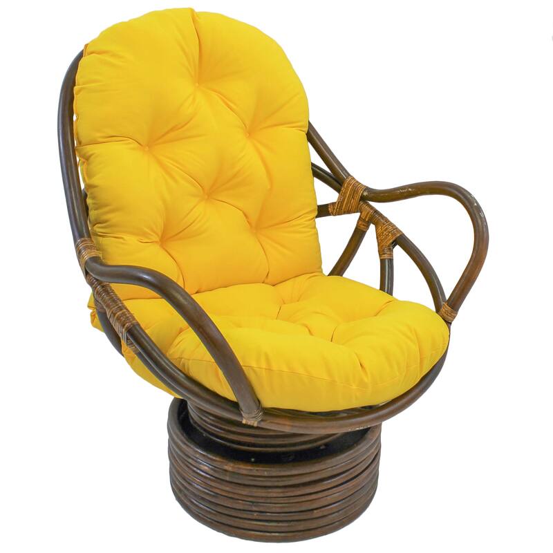 48-inch by 24-inch Twill Indoor Seat/Back Rocker Cushion (Cushion Only) - 48 x 24 - Sunset