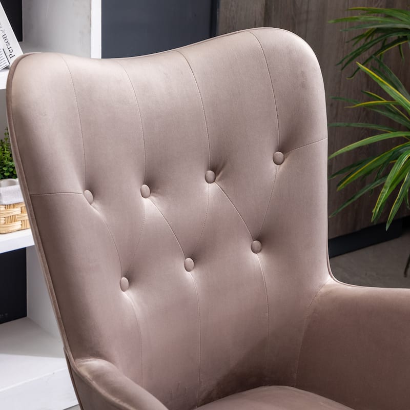 Carson Carrington Arvika Button-tufted High-back Velvet Accent Chair