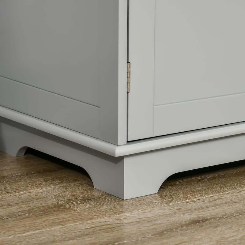 Sideboard Buffet Cabinet with Drawers, Kitchen Cabinet, Coffee Bar Cabinet with Rubberwood Top and Adjustable Shelves
