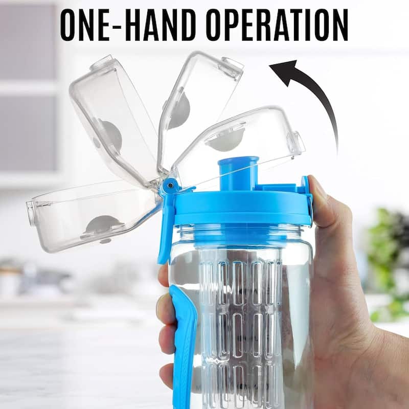 Zulay Kitchen Fruit Infuser Water Bottle With Sleeve 34oz