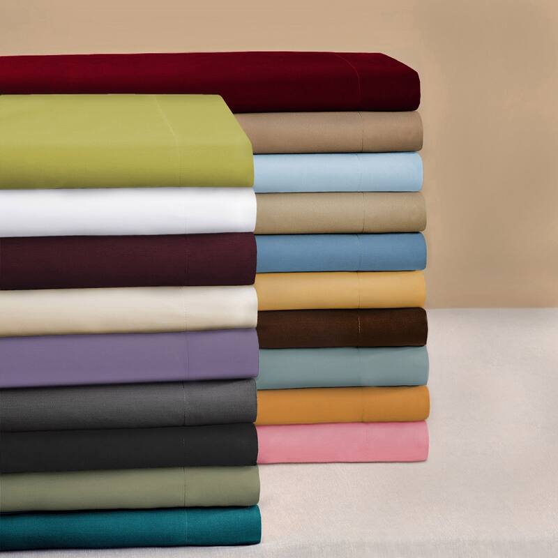 HomeRoots Brown Sugar Twin Cotton Blend 650 Thread Count Washable Duvet Cover Set
