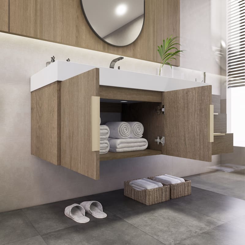 Noble 48" Wall Mounting Vanity with Reinforced Acrylic Sink