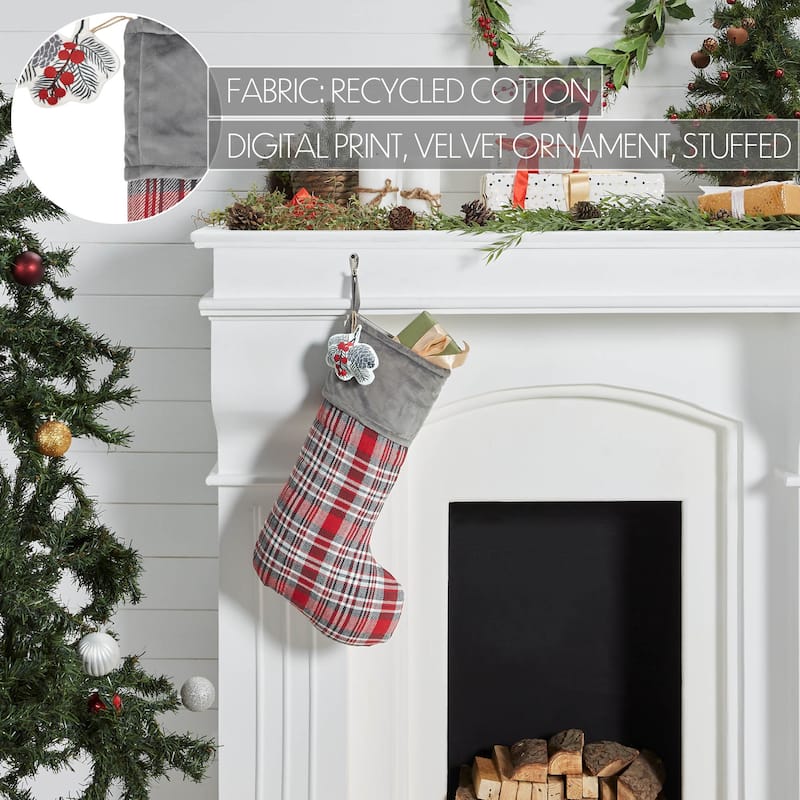 Gregor Plaid Stocking 12x20