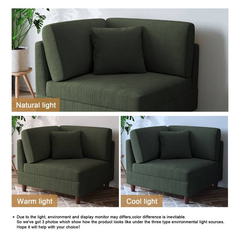 Free Combination Multi-Shaped Corduroy Sofa Modular
