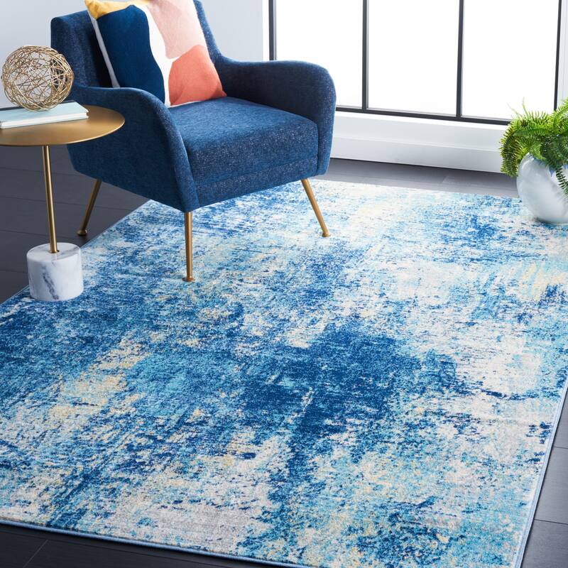 SAFAVIEH Jasper Tonia Modern & Contemporary Rug - 9' x 12' - Aqua/Ivory