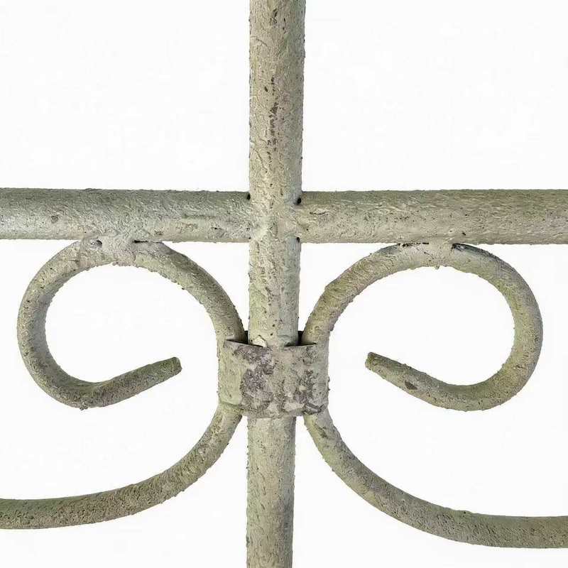 25.6" by 67.72"Iron Garden Fence, Pretty Vintage Green Rustic Style Decorative Fence Pannels, Plants Climbing Trellis