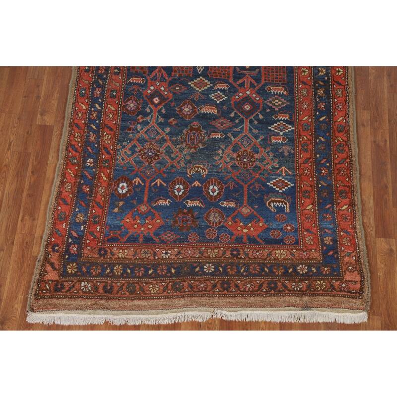 Antique Heriz Bakhshayesh Persian Area Rug Hand-Knotted Wool Carpet - 4'6"x 7'9"