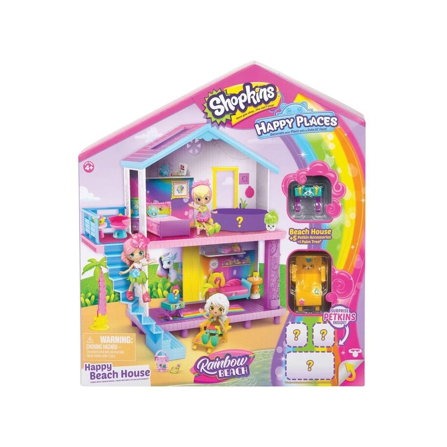 shopkins happy places rainbow beach house playset