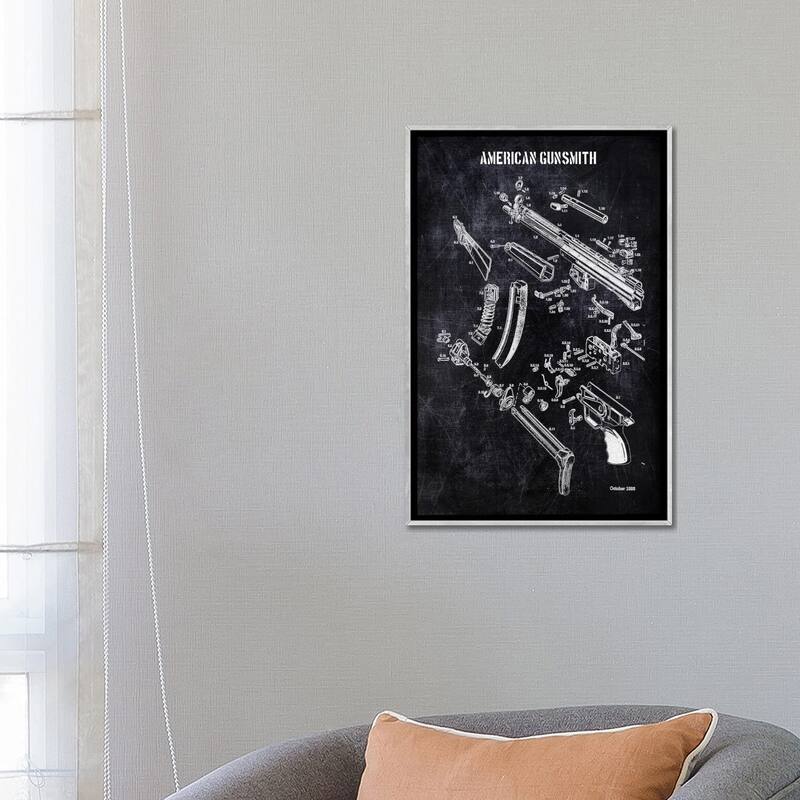 iCanvas "American Gunsmith" by Joseph Fernando Framed
