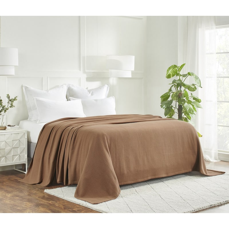 Superior Waffle Weave Honeycomb Knit Soft Cotton Blanket