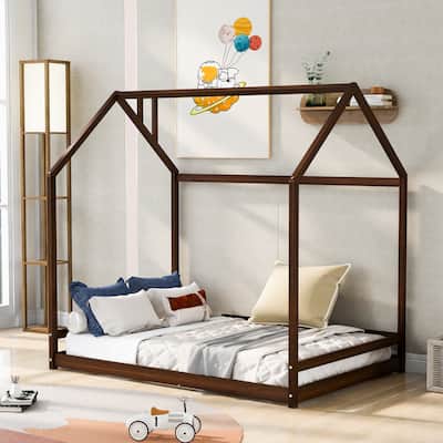Wooden House Bed Frame