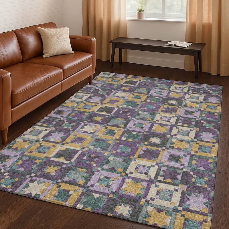 Machine Washable Indoor/ Outdoor Global Goddard Chantille Rug